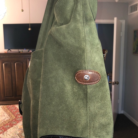 Pauric Sweeney Italian Suede & Leather Buckle Bag - Picture 8 of 16